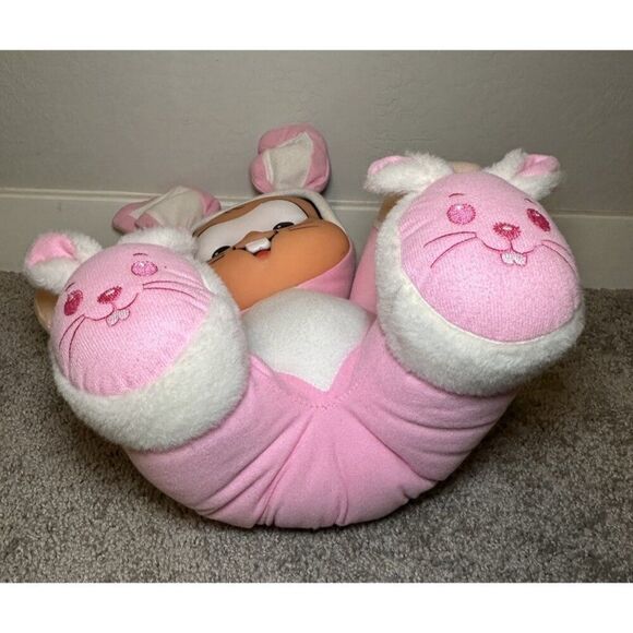 Vintage Turma Da Monica Plush Monica‎ Doll Bunny Suit Slippers HTF Monicas Gang - Picture 6 of 12